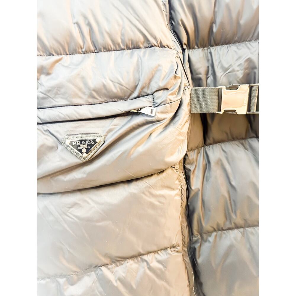 Prada Milano Women's Long Puffer Quilted Jacket ACU1 2014 558 Size L - Picture 2 of 8